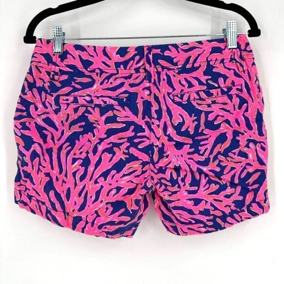 Lilly Pulitzer Callahan Shorts Pink Navy Did You Catch That 5" Size 2 coral reef - Picture 2 of 9